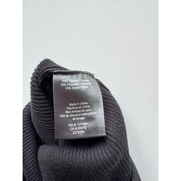 NWOT HEARTLOOM Sevilla Black Ribbed Knit Layered Halter Neck Midi Dress, Size XS - Picture 12 of 13